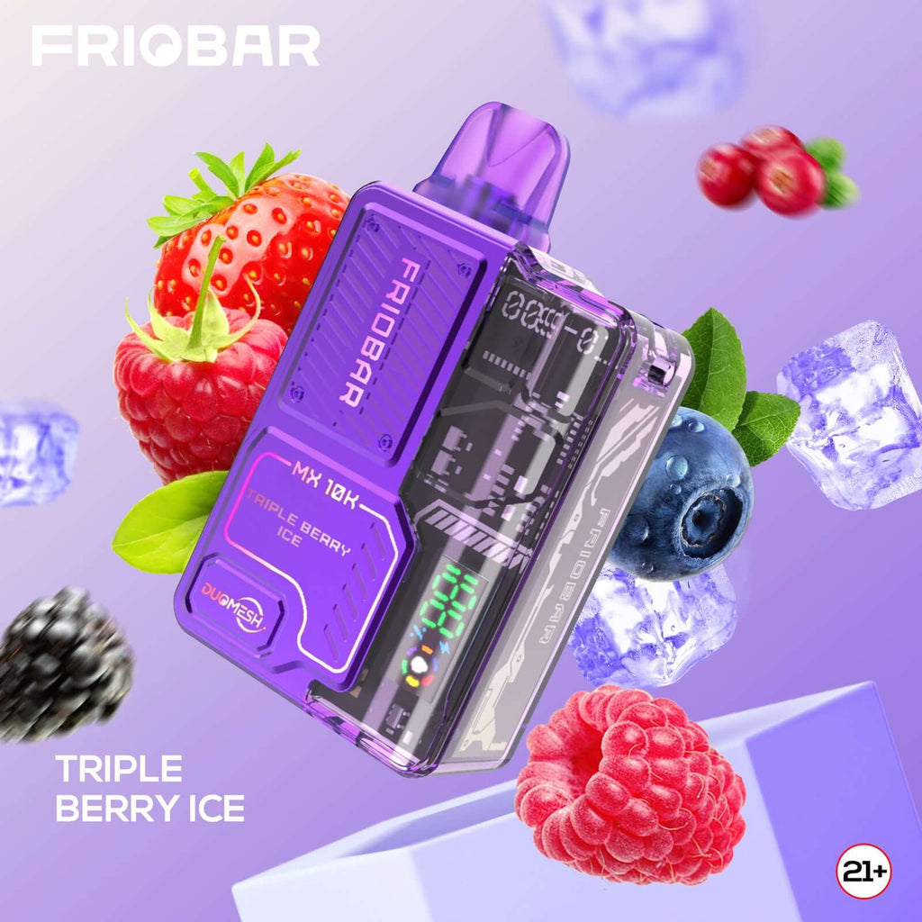 Friobar MX 10000 PUFFS Disposable Vape triple berry ice 