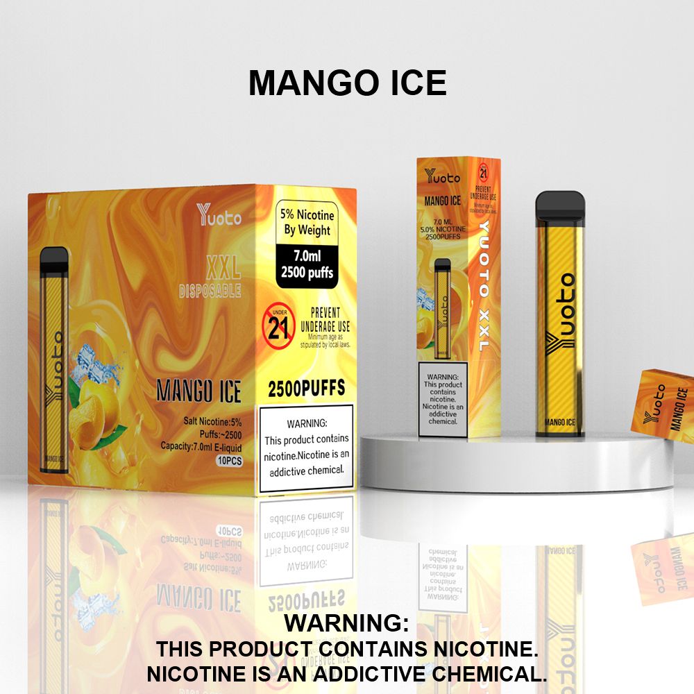 Yuoto XXL 2500 PUFFS Disposable Vape mango ice