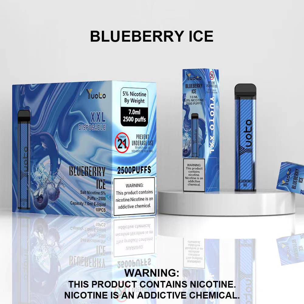Yuoto XXL 2500 PUFFS Disposable Vape blueberry ice