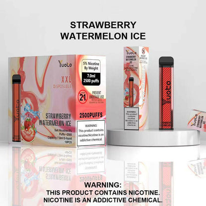 Yuoto XXL 2500 PUFFS Disposable Vape strawberry watermelon ice