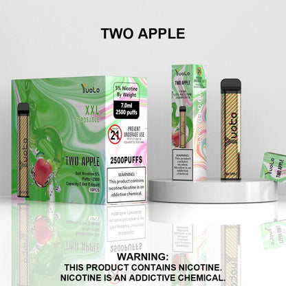 Yuoto XXL 2500 PUFFS Disposable Vape two apple