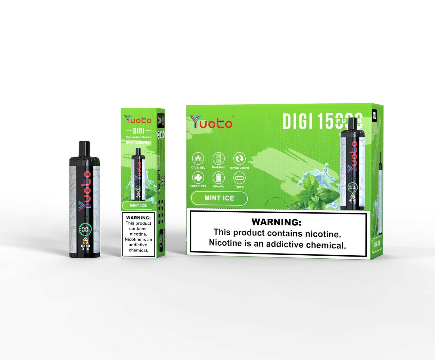 Yuoto Digi 15000 PUFFS Disposable Vape miny ice