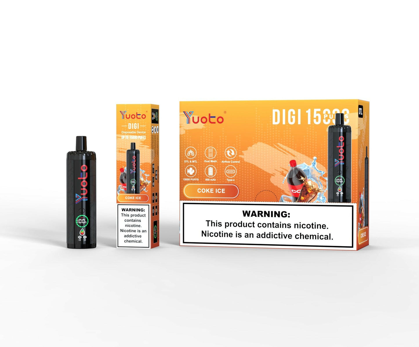 Yuoto Digi 15000 PUFFS Disposable Vape coke ice