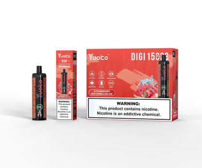 Yuoto Digi 15000 PUFFS Disposable Vape strawberry watermelon ice