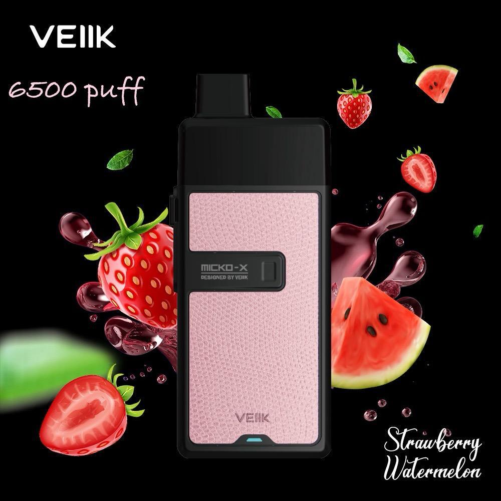 VEIIK MICKO X 6500 PUFFS Disposable Vape strawberry watermelon 