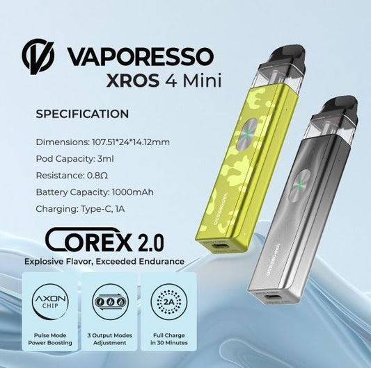 VAPORESSO XROS 4 MINI 1000mAh POD SYSTEM