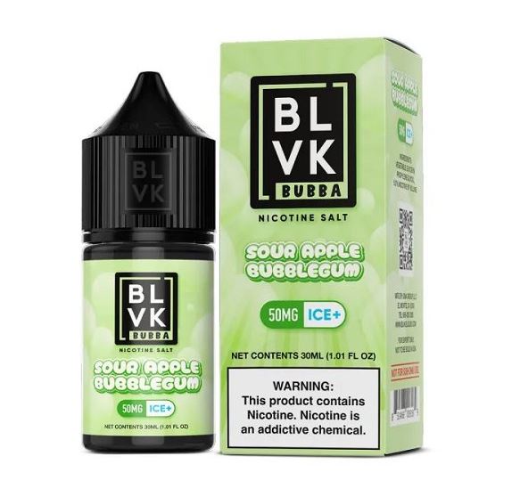 SOUR APPLE BUBBLEGUM ICE - BLVK BUBBA SALTS - 30ML