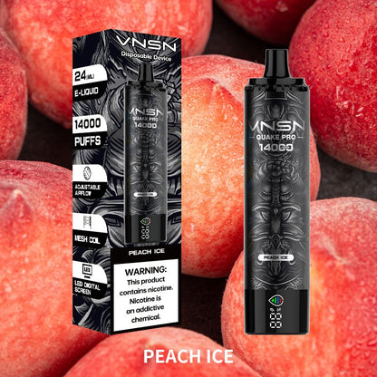 VNSN Quake Pro 14000 Puffs Disposable Vape peach ice 