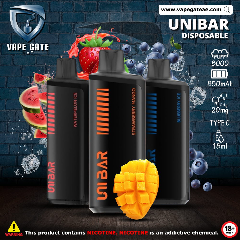 Unibar Rechargeable Disposable Vape (8000 Puffs)