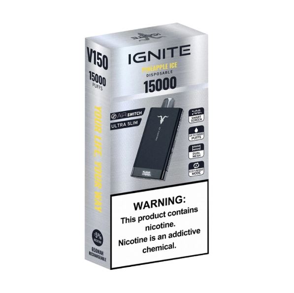 IGNITE - V150 Rechargeable Disposable Vape (15,000 Puffs)